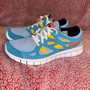 Nike Men's Free Run 2 Cyber Teal Aluminum - 13 US - Excellect Condition